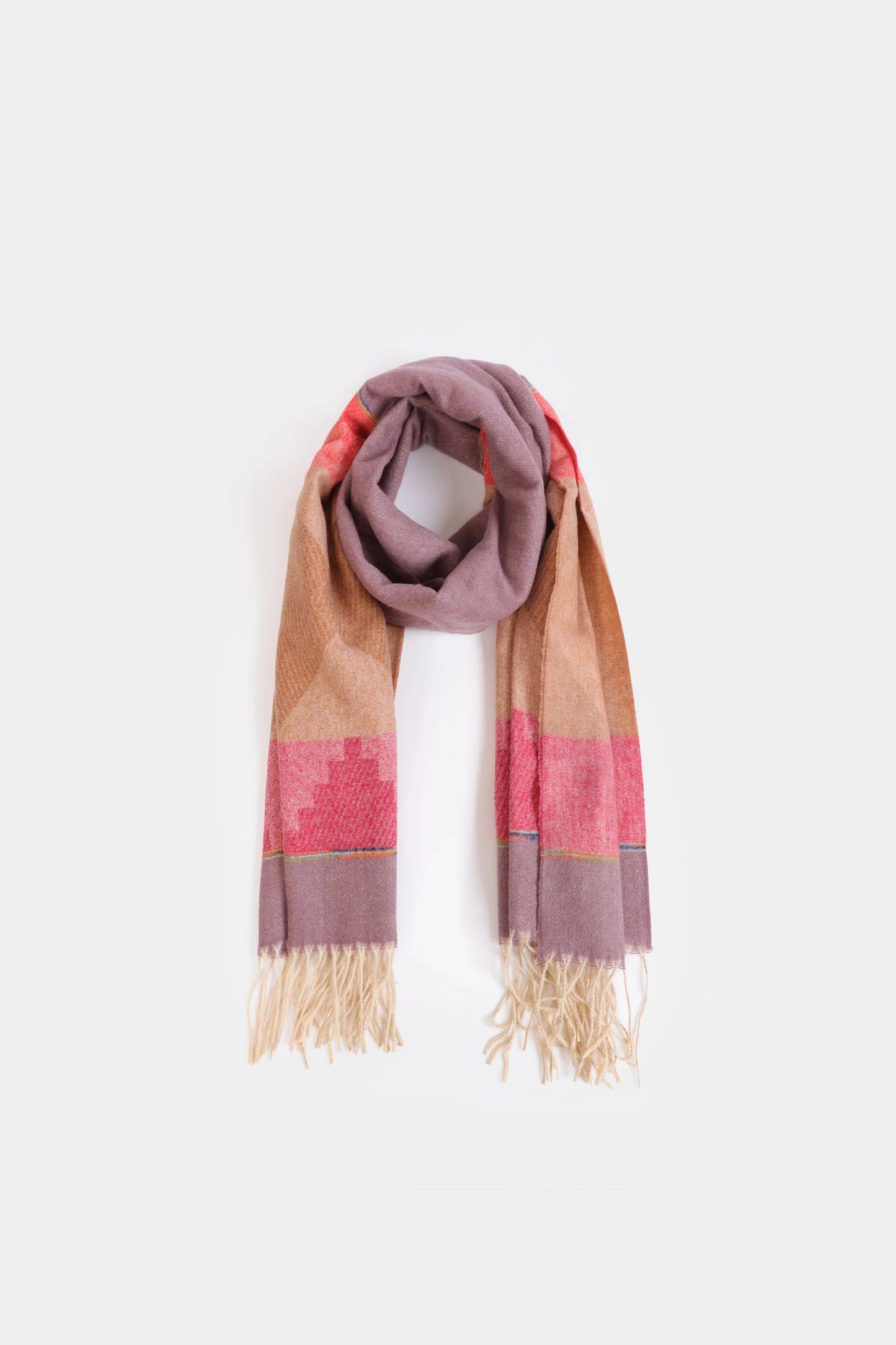 Color Block Knitted Shawl