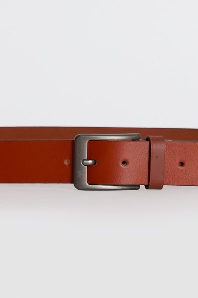 Silver Buckle Brown Belt