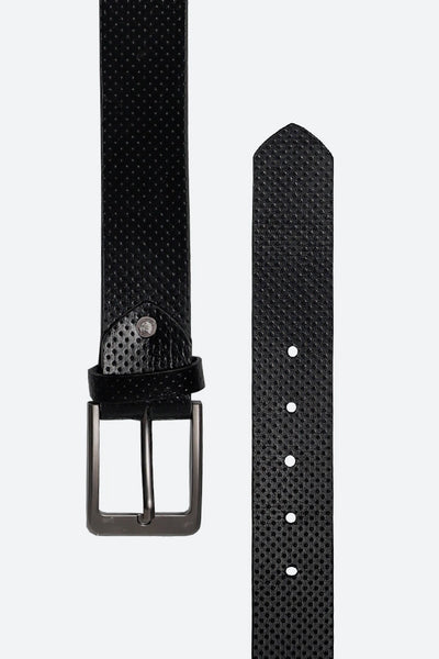 Black Textured Belt
