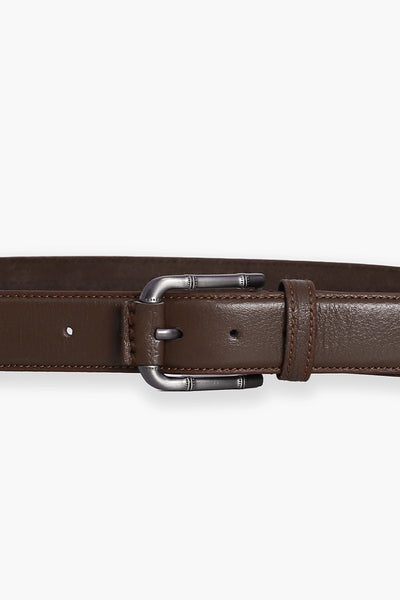 Side Stitched Leather Belt