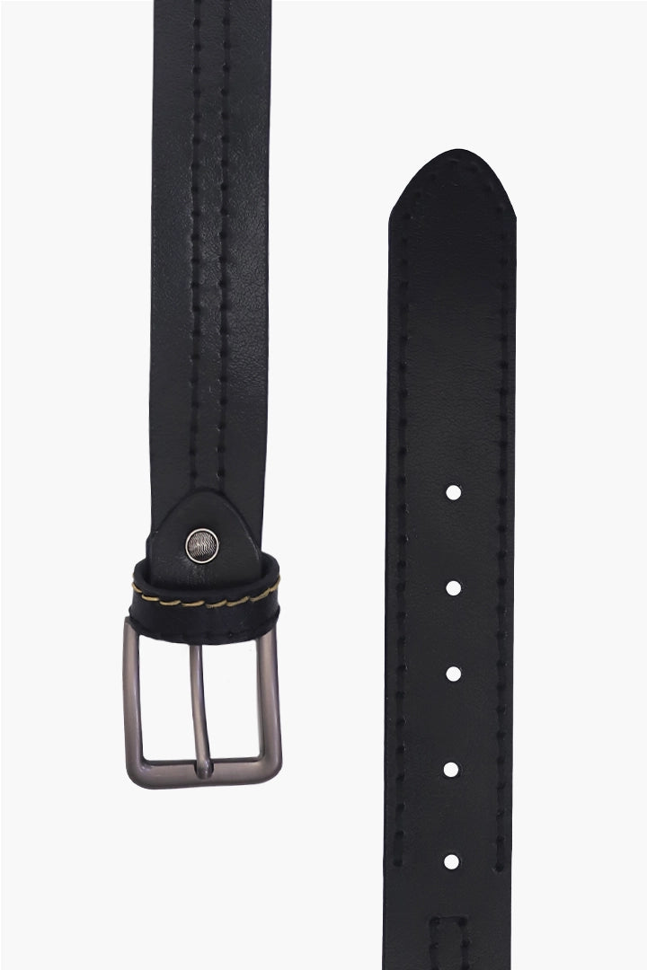 Black Stitch Detail Belt