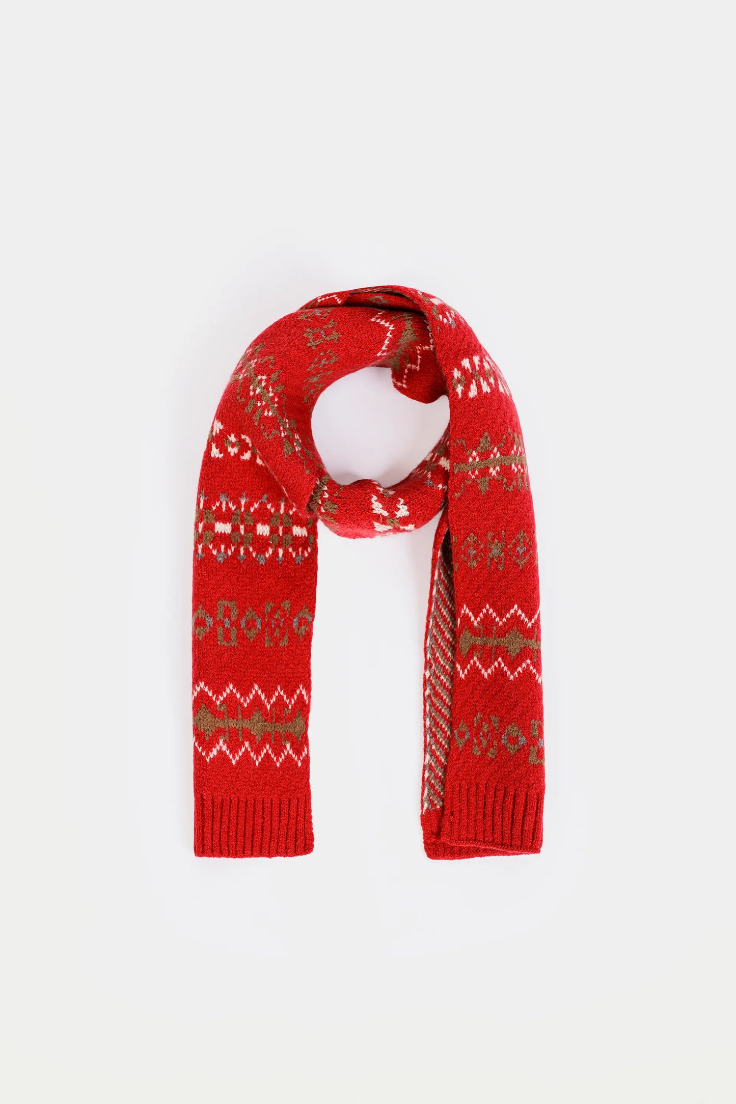 Jacquard Knit Muffler - Cougar Clothing