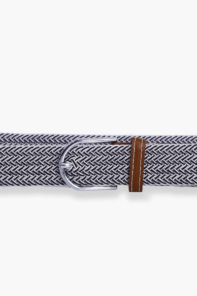 Grey Canvas Braided Belt