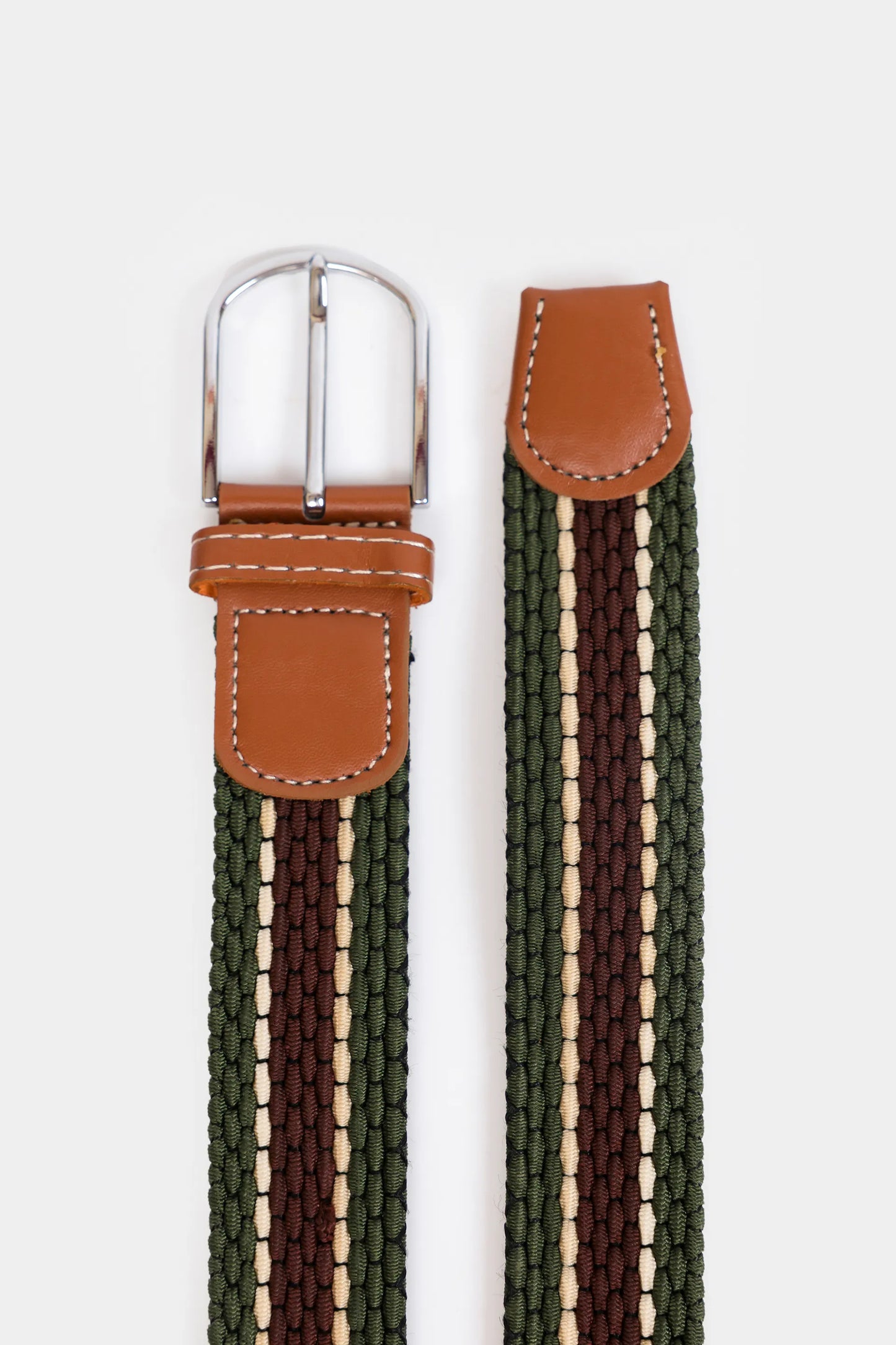Contrast Stitched Stripe Belt - Cougar Clothing