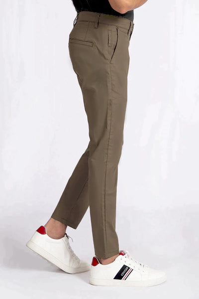 Dark Khaki Slim Fit Chino Pants