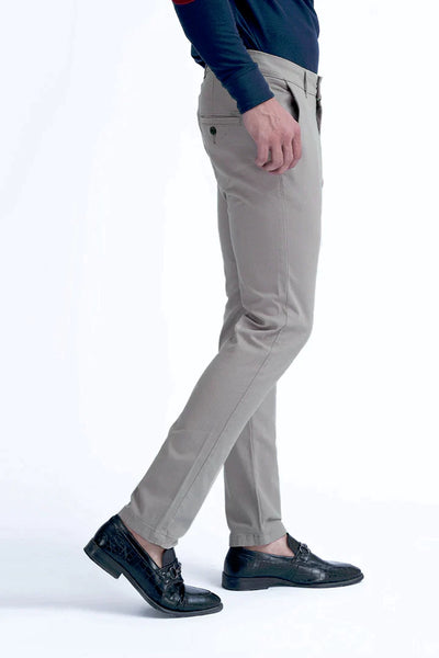 Beige Slim Fit Chino Pants