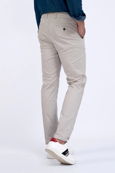 Stone Grey Slim Fit Chino Pants