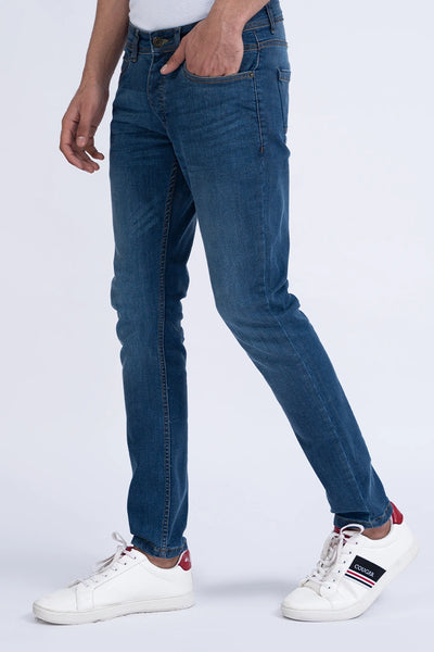 Mid Wash Blue Slim Fit Jeans