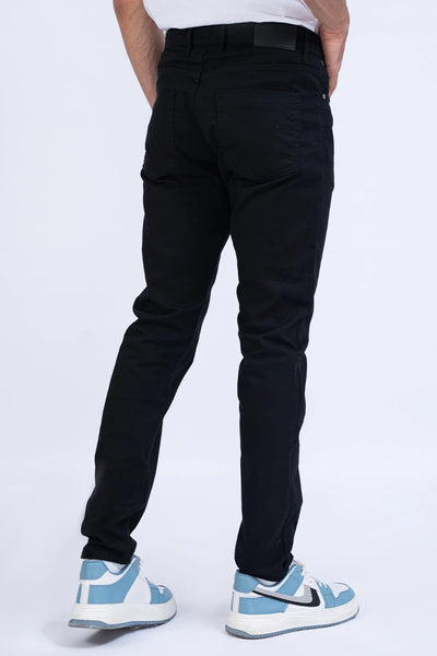 Black Slim Fit Five Pocket Pants