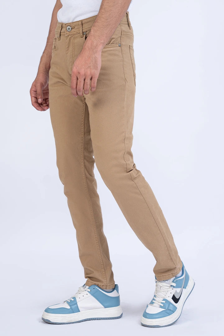 Khaki Slim Fit 5 Pocket Pants