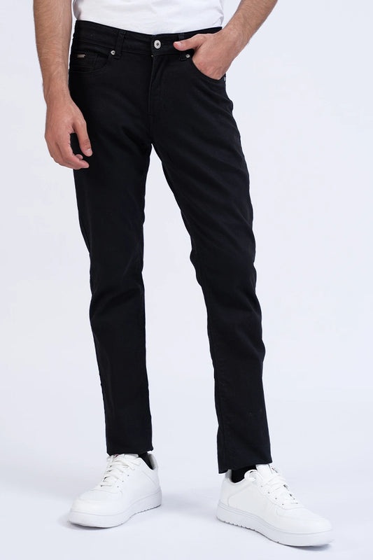 Black 5 Pocket Slim Fit Pants - Cougar Clothing