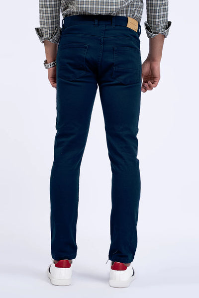 Blue Slim Fit 5 Pocket Pants