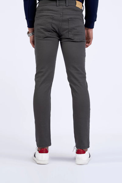 Grey Slim Fit 5 Pocket Pants