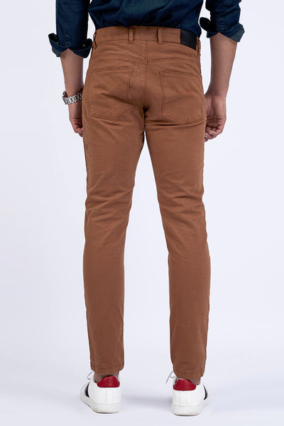 Caramel Slim Fit 5 Pocket Pants