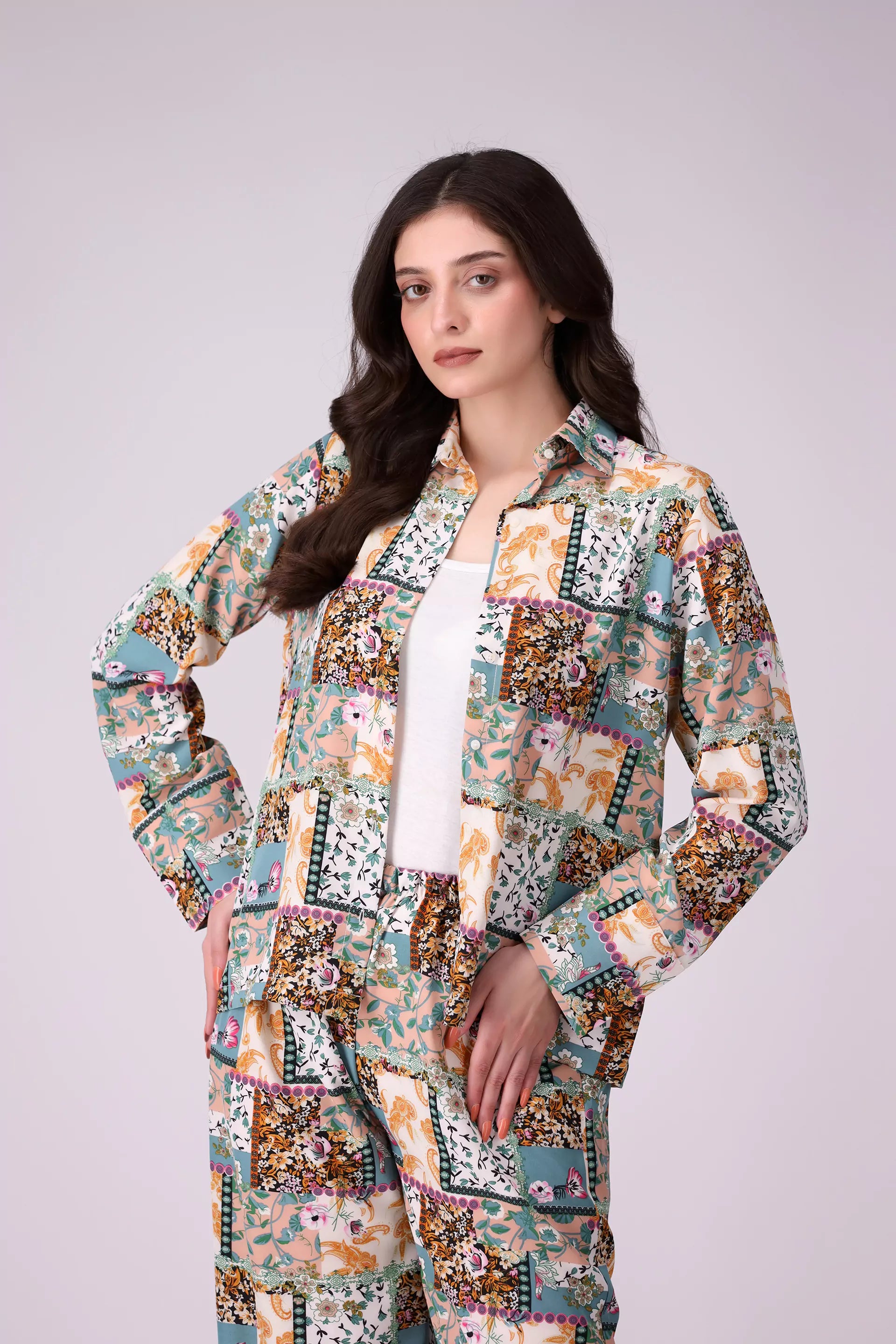 All Over Printed Silk Shirt - Cougar Clothing