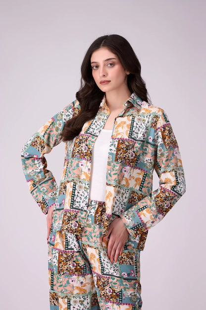 All Over Printed Silk Shirt - Cougar Clothing