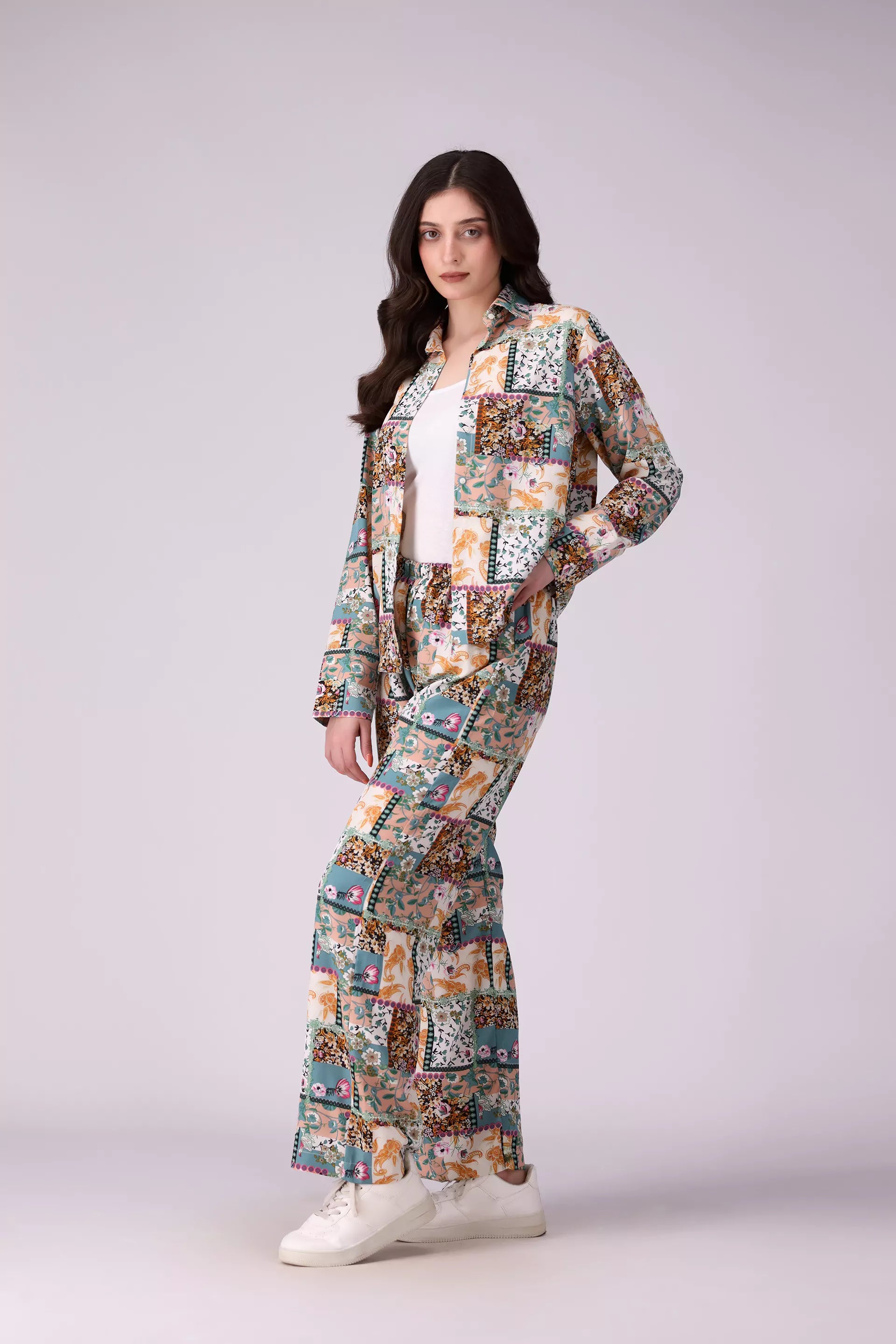 All Over Printed Silk Shirt - Cougar Clothing