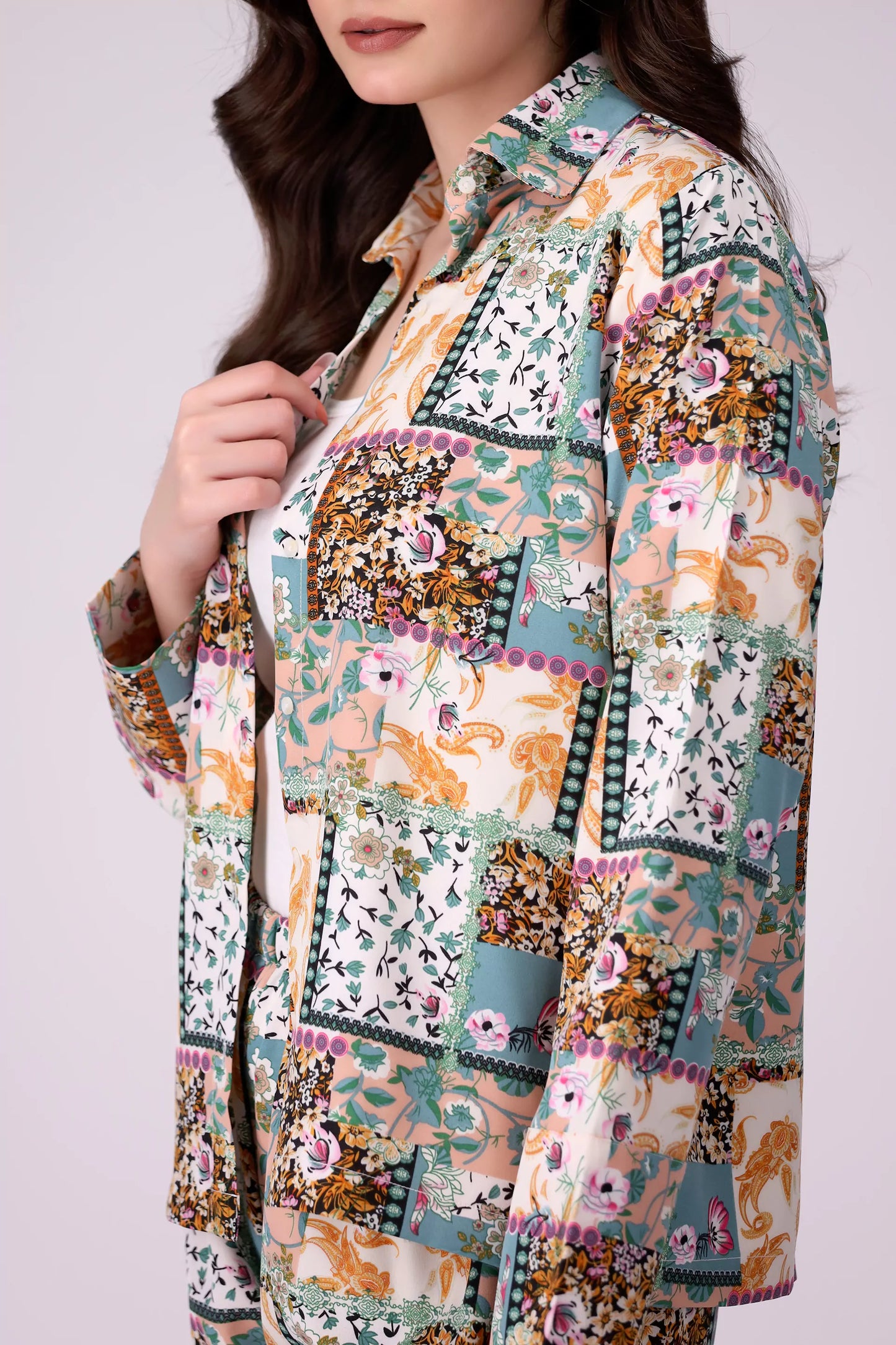 All Over Printed Silk Shirt - Cougar Clothing