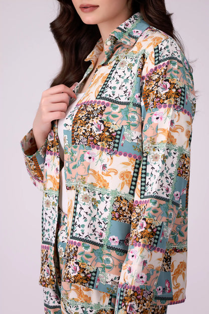 All Over Printed Silk Shirt - Cougar Clothing