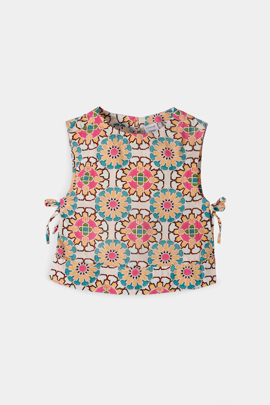 Sleeveless Printed Top - Cougar Clothing