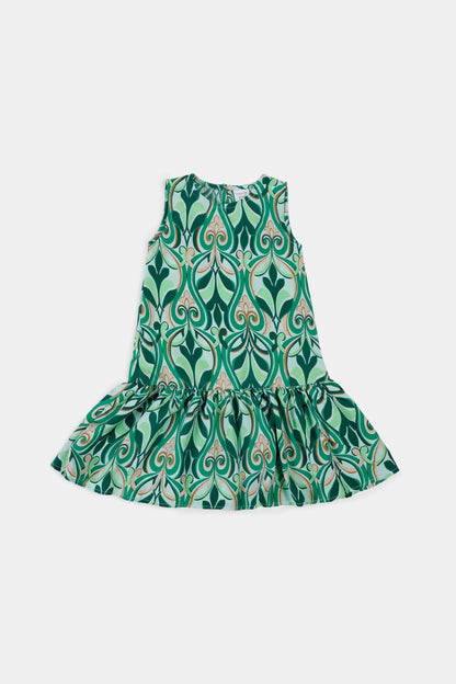 Sleeveless Printed Dress - Cougar Clothing