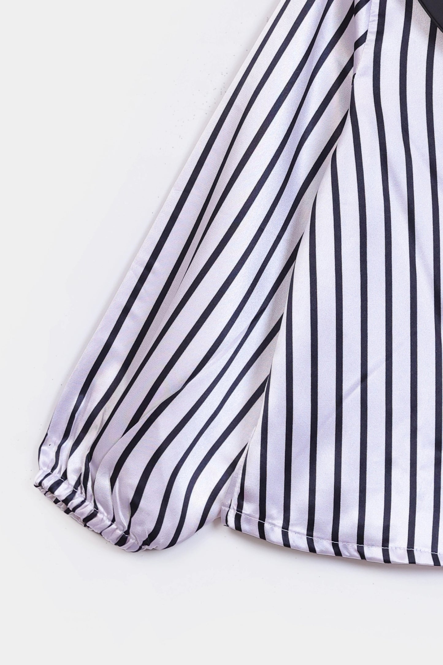 Bow Detailed Striped Top - Cougar Clothing