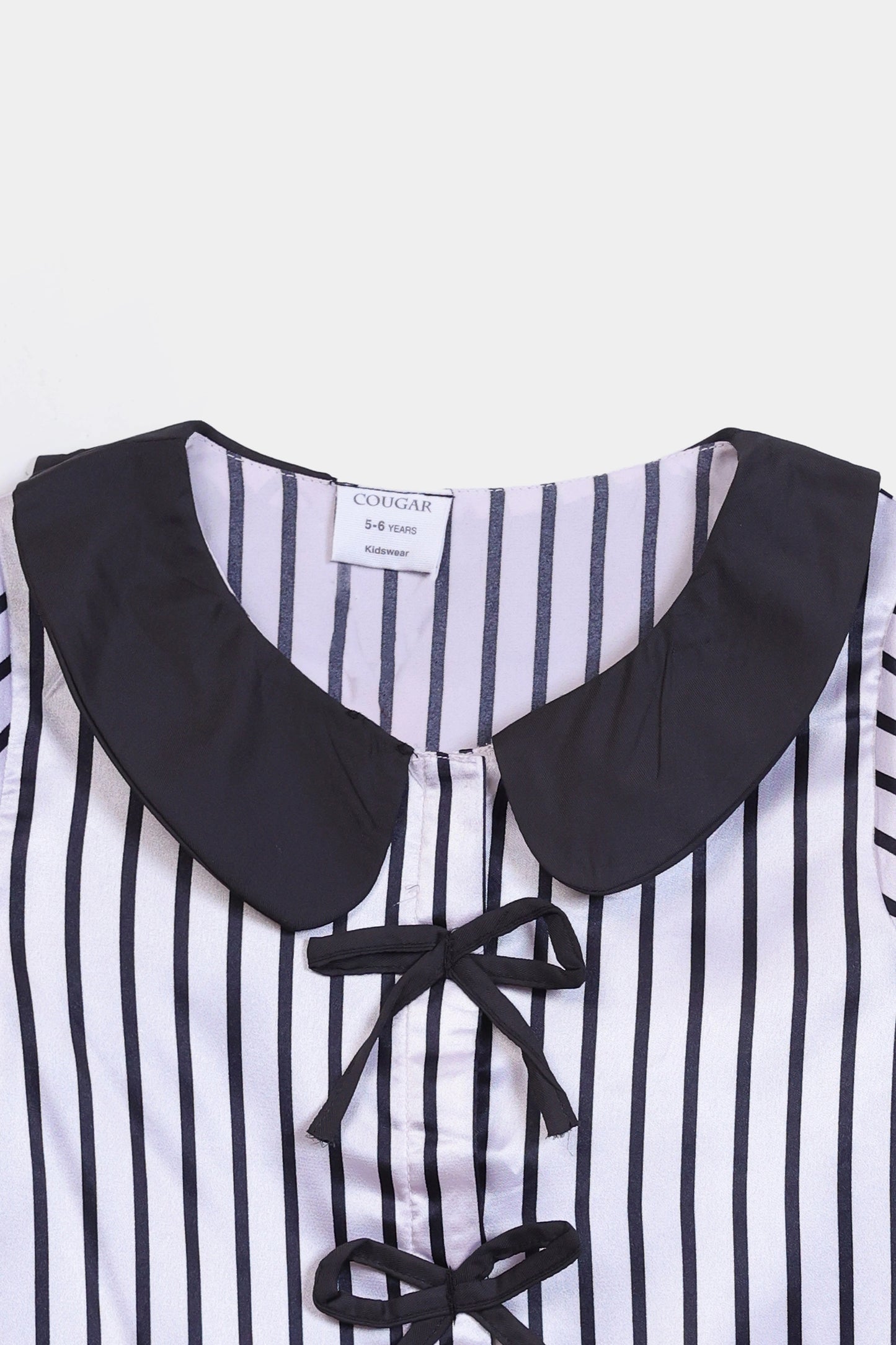 Bow Detailed Striped Top - Cougar Clothing