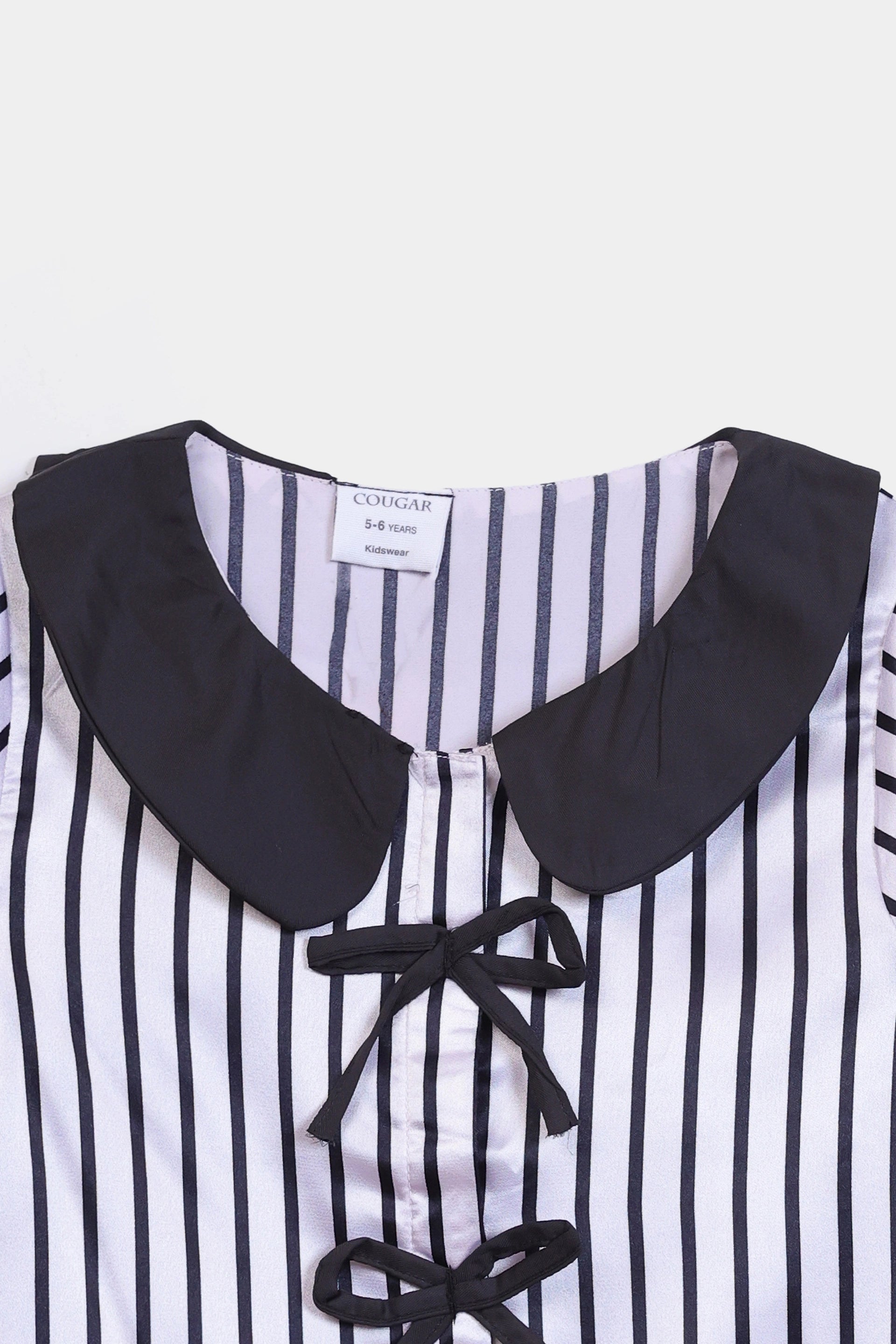 Bow Detailed Striped Top - Cougar Clothing