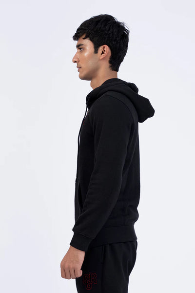 Black CGR Zipper Hoodie