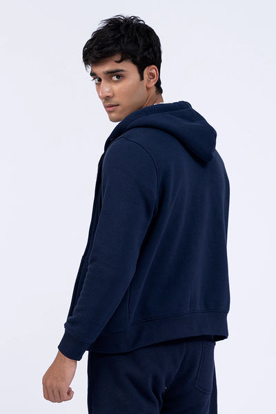 Navy Zip-Up Hoodie