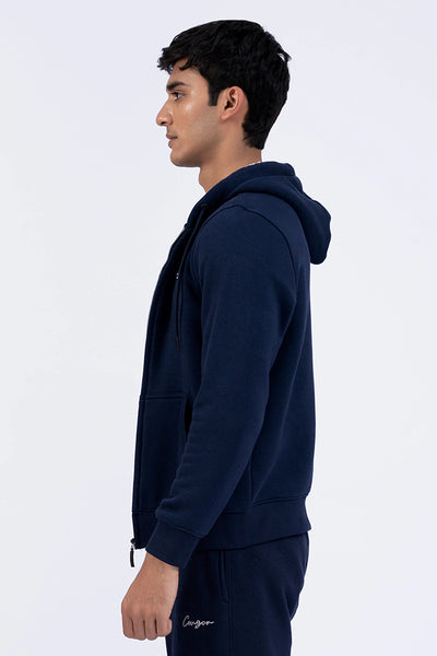 Navy Zip-Up Hoodie