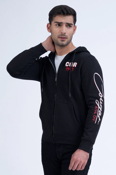 Black Zip-Up Hoodie