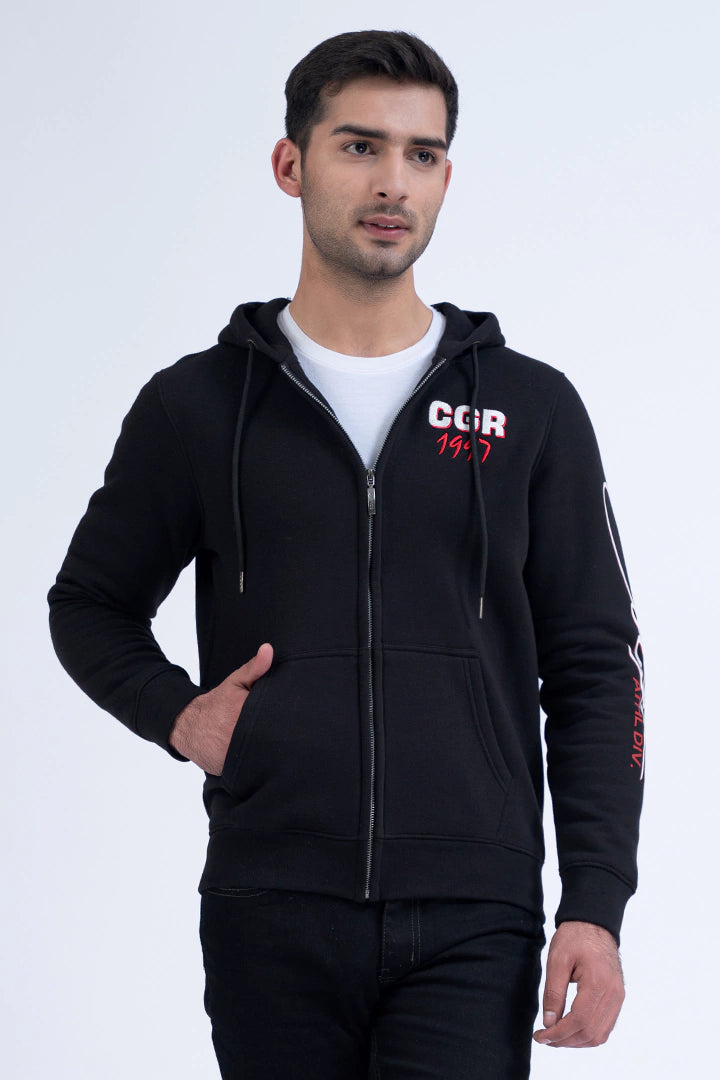 Black Zip Up Hoodie