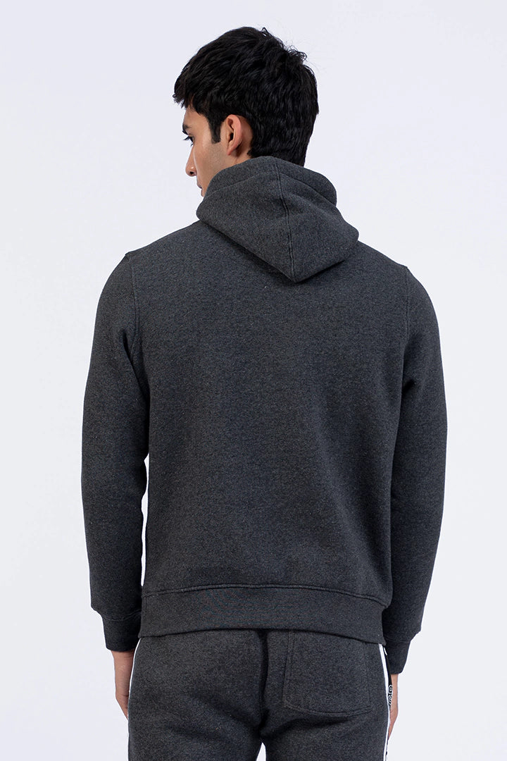 Dark Charcoal Scripted Hoodie