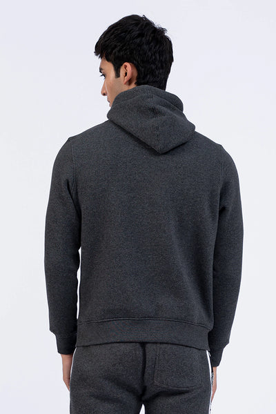 Dark Charcoal Scripted Hoodie