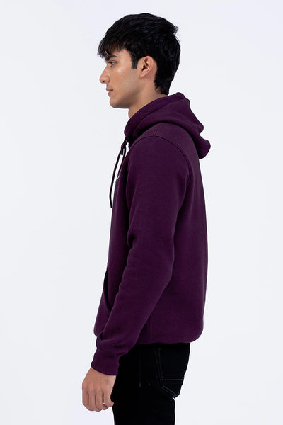 Purple Scripted Hoodie