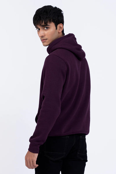 Purple Scripted Hoodie