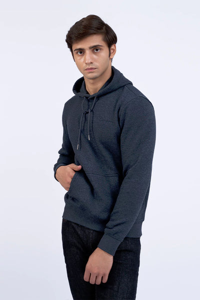 Navy Melange Hoodie