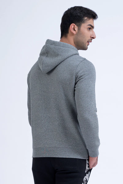 UNDEFINED Grey Textured Hoodie