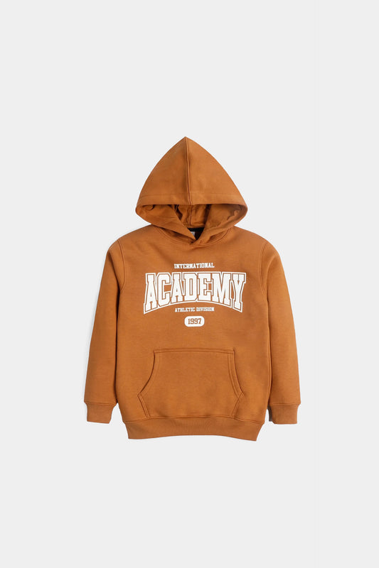 Text Printed Fleece Hoodie - Cougar Clothing