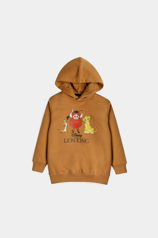 Graphic Print Fleece Hoodie - Cougar Clothing