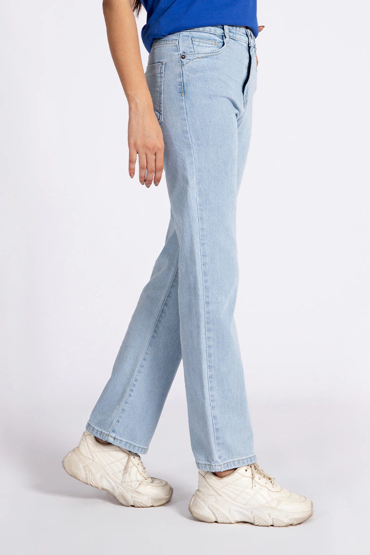 Sky Blue Straight Fit Jeans