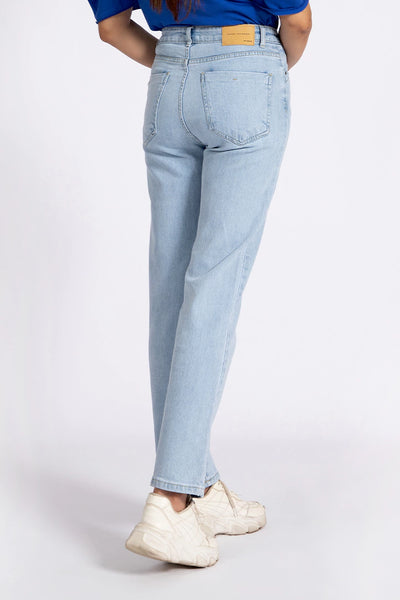 Sky Blue Straight Fit Jeans