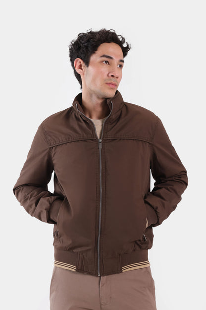 Contrast Ribbed Puffer Jacket - Cougar Clothing