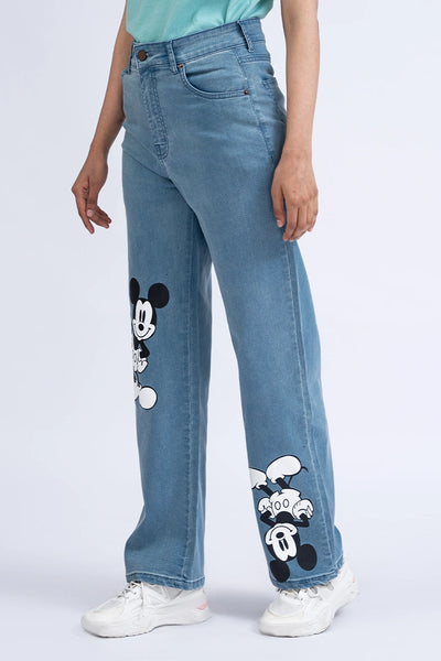 Straight Wide Leg Fit Jeans