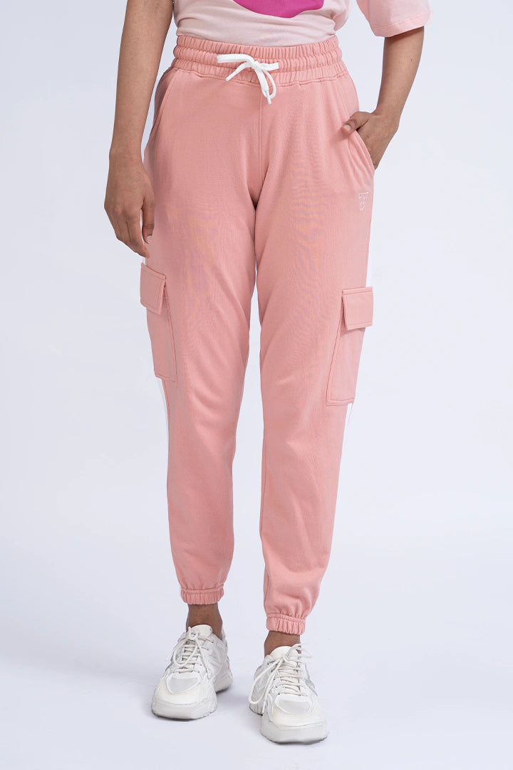 Pink Oversized Knitted Jogger Pants