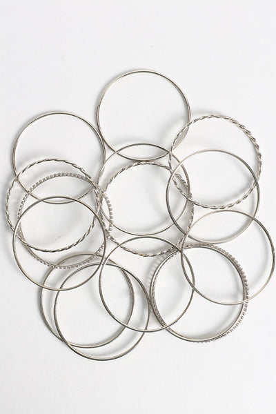 Silver Bangles Set