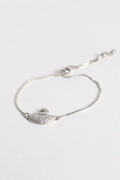 Silver Swan Bracelet