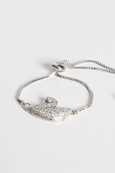Silver Swan Bracelet