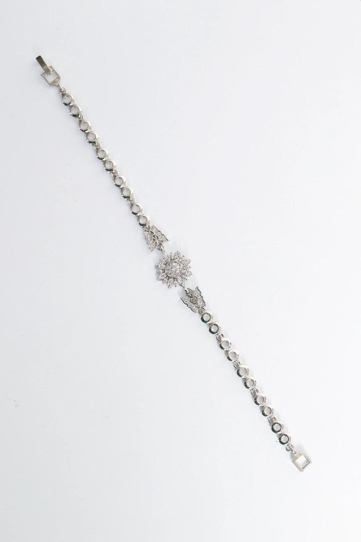 Silver Floral Bracelet